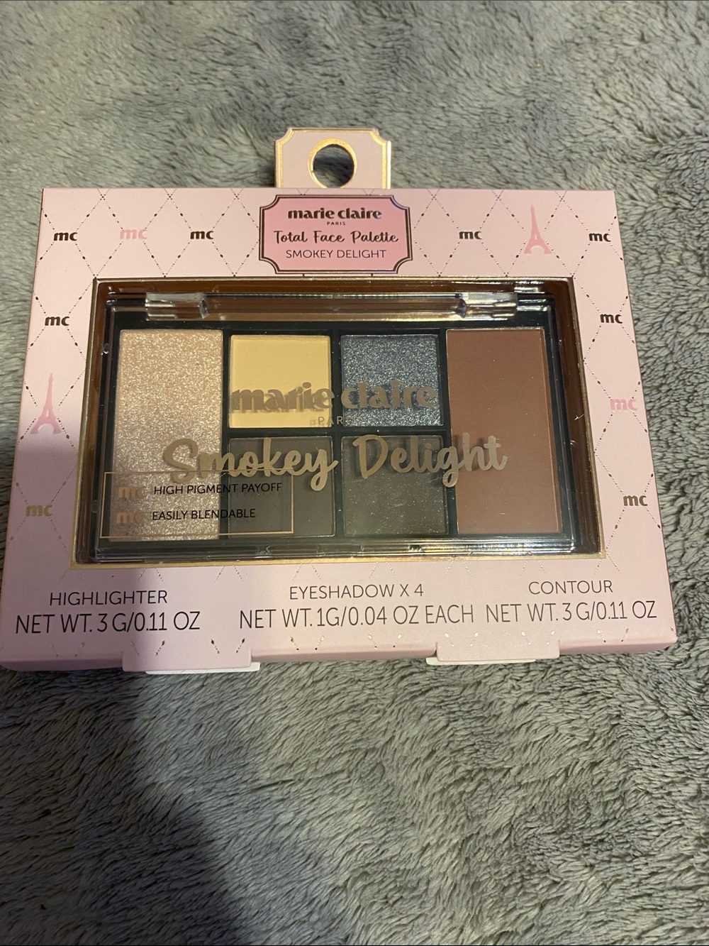 Marie Claire Paris Smokey Delight Eyeshadow & Face Palette - Neutral Brown